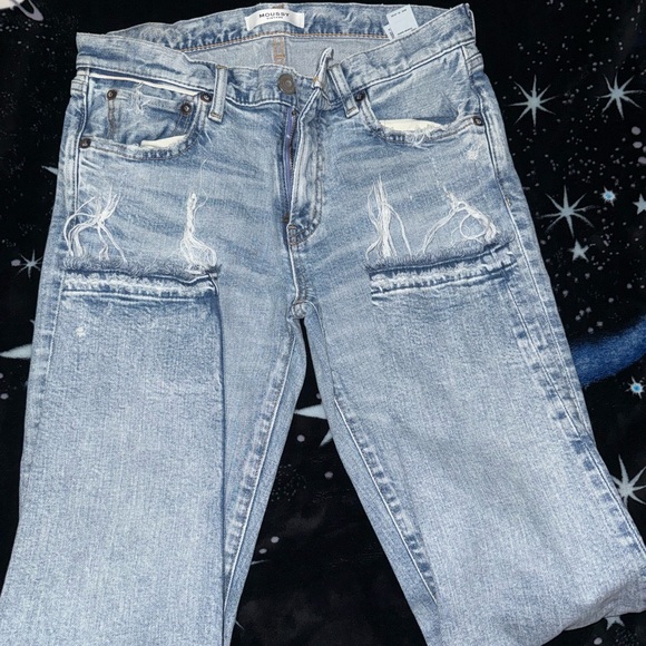 Moussy Light Blue Straight Leg Jeans size 27 - Picture 1 of 6